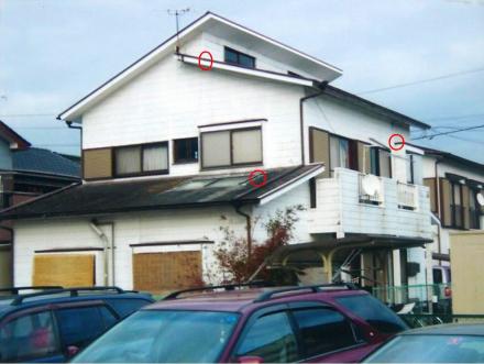 外壁リフォーム（雨漏り対策）【やねきハウスのリフォーム】（リフォーム前）