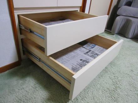 造り付け収納一部解体→造作引出しの取付【やねきハウスのリフォーム】（リフォーム後）