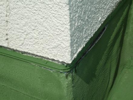 既設防水層撤去＋塩ビシート防水＋防水層＋トップコート＋シーリング【やねきハウスのリフォーム】（リフォーム前）