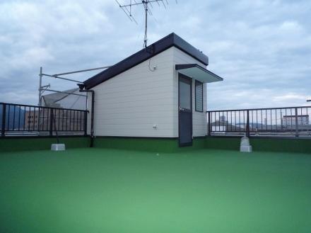 既設防水層撤去＋塩ビシート防水＋防水層＋トップコート＋シーリング【やねきハウスのリフォーム】（リフォーム後）