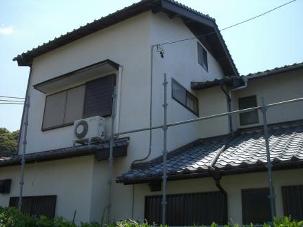 外壁塗装　弾性シリコン塗装【やねきハウスのリフォーム】（リフォーム前）