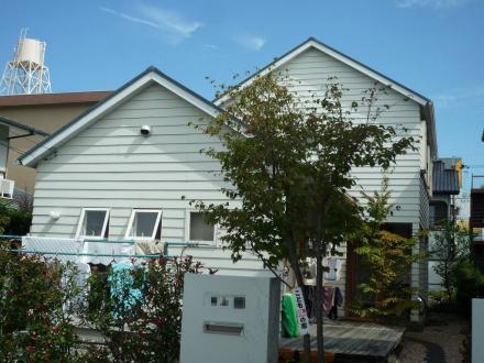 外壁塗装　シリコン塗装【やねきハウスのリフォーム】（リフォーム前）