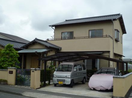 テラス屋根取付工事　ﾌｧｲﾝﾃﾗｽFG型【やねきハウスのリフォーム】（リフォーム前）