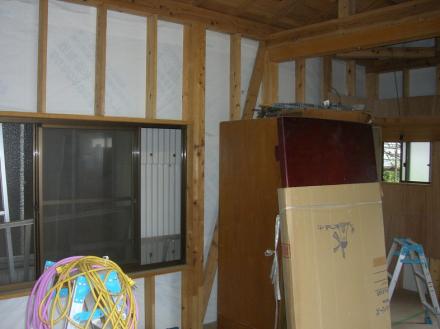 無垢板の壁【やねきハウスのリフォーム】（リフォーム前）