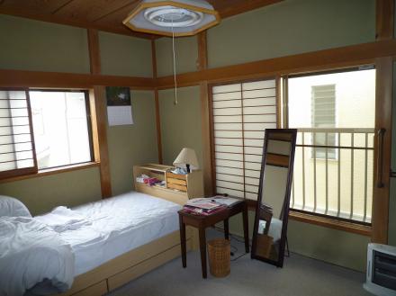 塗壁から壁紙クロスへ張替え　サンゲツ機能性壁紙使用　和→洋【やねきハウスのリフォーム】（リフォーム前）