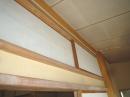雨漏り天井張替え　廊下目透かし天井　柾　（リフォーム前）