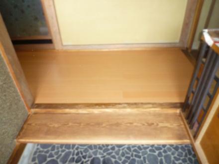 式台研磨＋床の張替えパナソニック千代松　【やねきハウスのリフォーム】（リフォーム後）