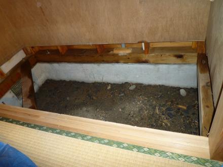 シロアリ防虫駆除及び床下改修【やねきハウスのリフォーム】（リフォーム前）