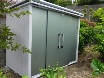 物置設置工事　ヨド物置　エルモ　　OMC-2515GL【やねきハウスのリフォーム】（リフォーム後）