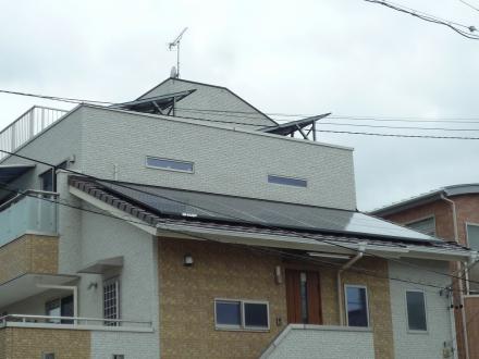 太陽光発電システム増設工事　SHARP　（3.42ｋｗ）【やねきハウスのリフォーム】（リフォーム後）