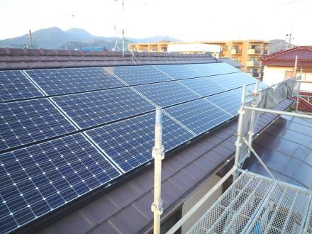 太陽光発電システム設置 パナソニック4.14kw【やねきハウスのリフォーム】（リフォーム後）