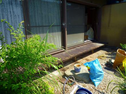素敵なお庭の濡れ縁 改修工事【やねきハウスのリフォーム】（リフォーム前）